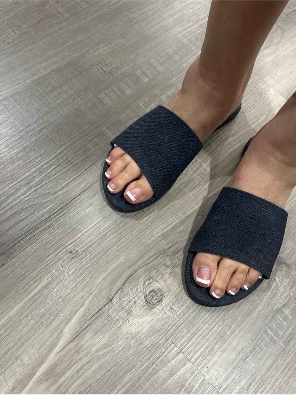 Sonoma Blue Denim Slide Sandals - Women's Casual Slip-On size 8